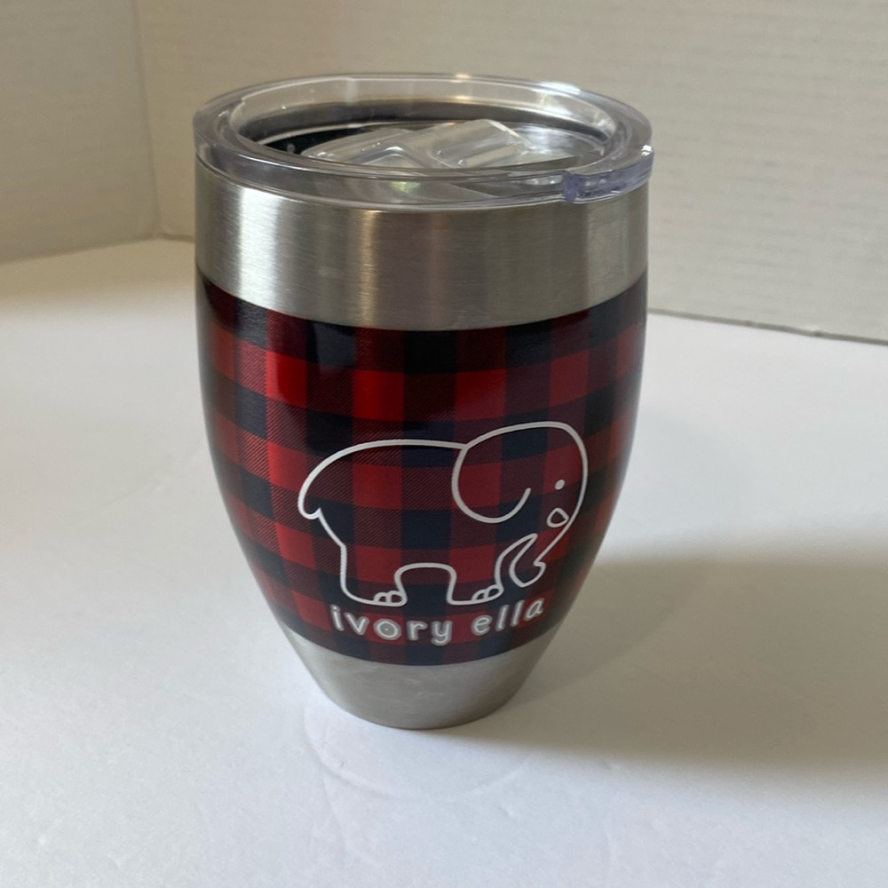 Ivory Ella Tervis Plaid 12 Ounce Tumbler